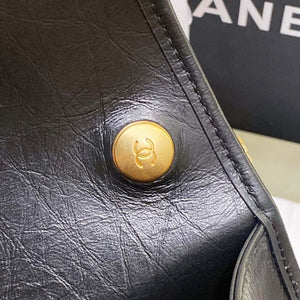 Chanel AS4025 Mini Flap bag with top handle calfskin gold tone metal Black - Default Title - View 9