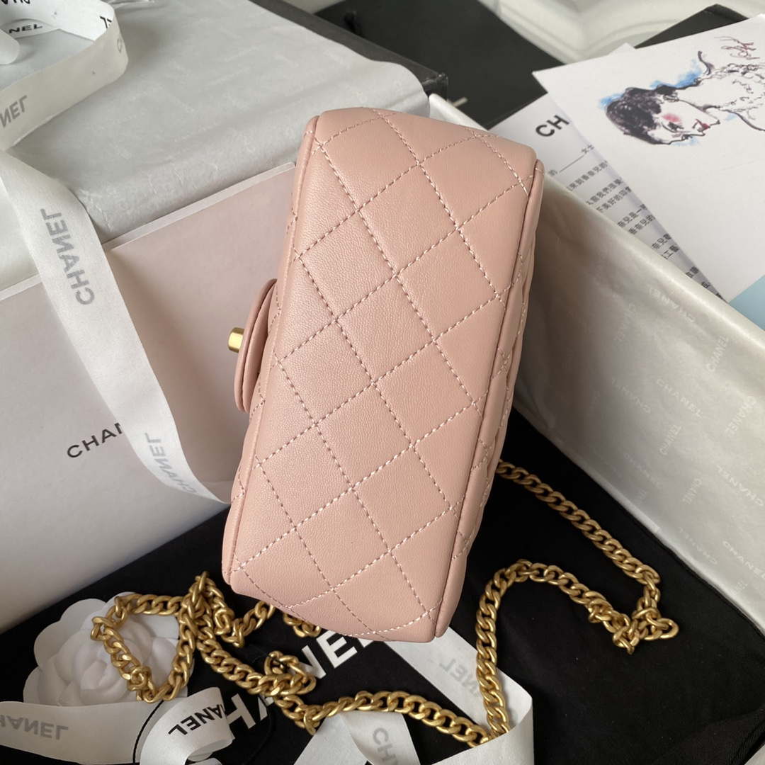 Chanel AS4040 Mini Flap Classic Bag 18 Woc Camellia Lambskin Pink - Default Title - View 5