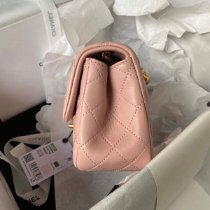 Chanel AS4040 Mini Flap Classic Bag 18 Woc Camellia Lambskin Pink - Default Title - View 6
