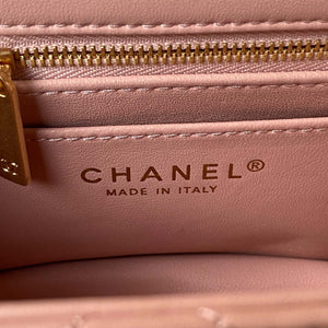 Chanel AS4040 Mini Flap Classic Bag 18 Woc Camellia Lambskin Pink - Default Title - View 9