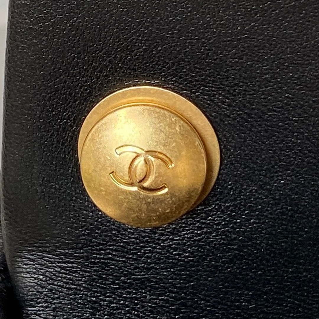 Chanel AS4041 Flap Classic Bag CF Camellia Lambskin Black Gold - Default Title - View 6