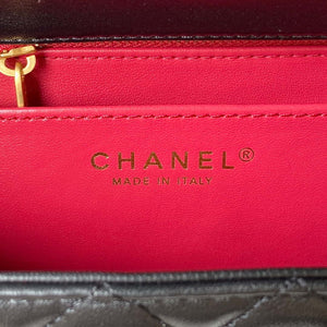 Chanel AS4041 Flap Classic Bag CF Camellia Lambskin Black Gold - Default Title - View 8