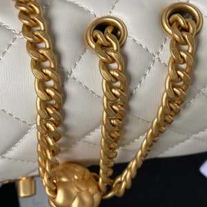 Chanel AS4041 Flap Classic Bag CF Camellia Lambskin White Gold - Default Title - View 6
