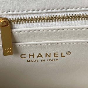Chanel AS4041 Flap Classic Bag CF Camellia Lambskin White Gold - Default Title - View 8