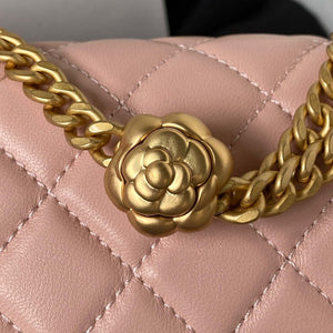 Chanel AS4041 Flap Classic Bag CF Camellia Lambskin Pink Gold - Default Title - View 4