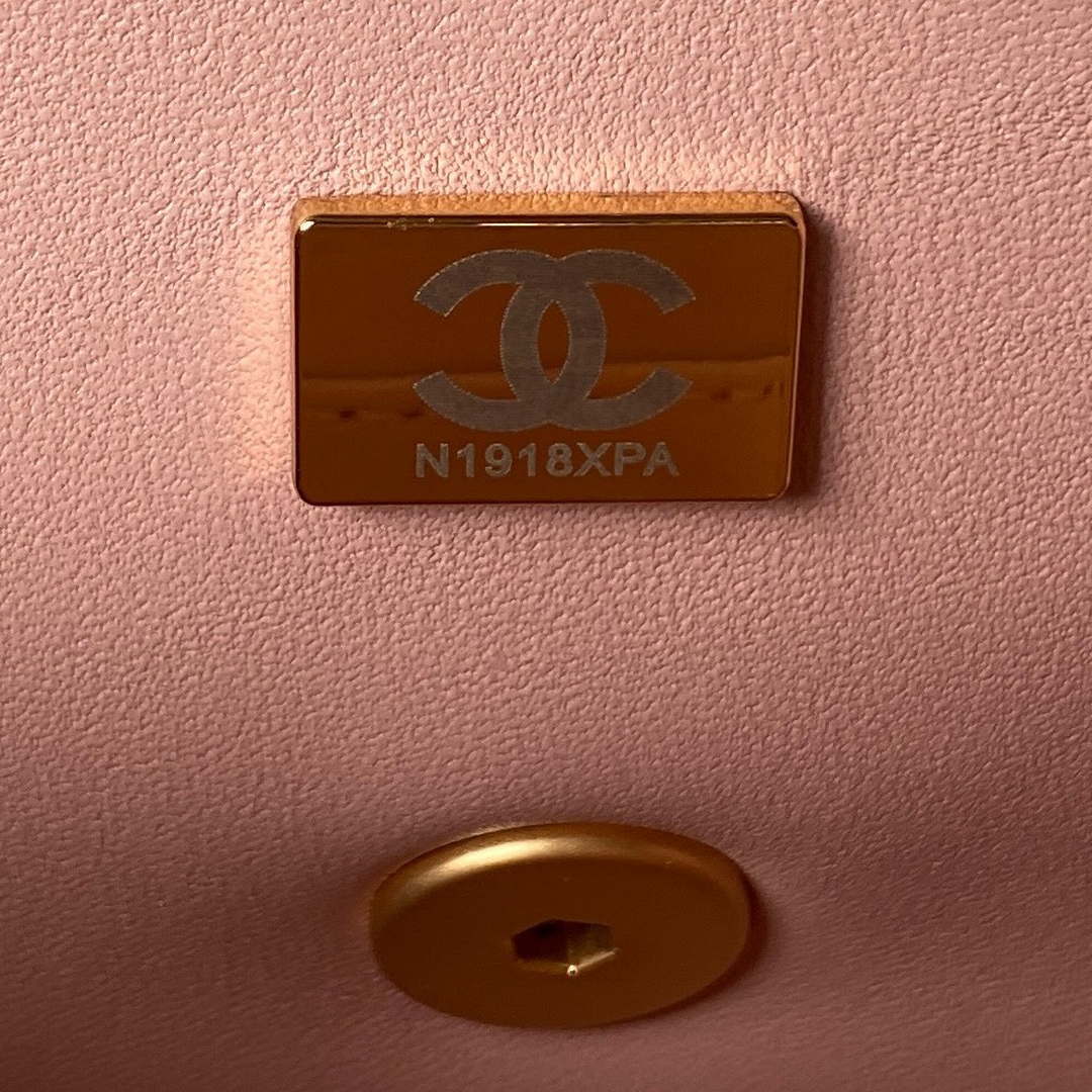 Chanel AS4041 Flap Classic Bag CF Camellia Lambskin Pink Gold - Default Title - View 9