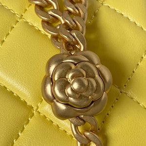 Chanel AS4041 Flap Classic Bag CF Camellia Lambskin Yellow Gold - Default Title - View 4