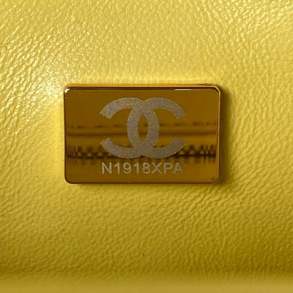 Chanel AS4041 Flap Classic Bag CF Camellia Lambskin Yellow Gold