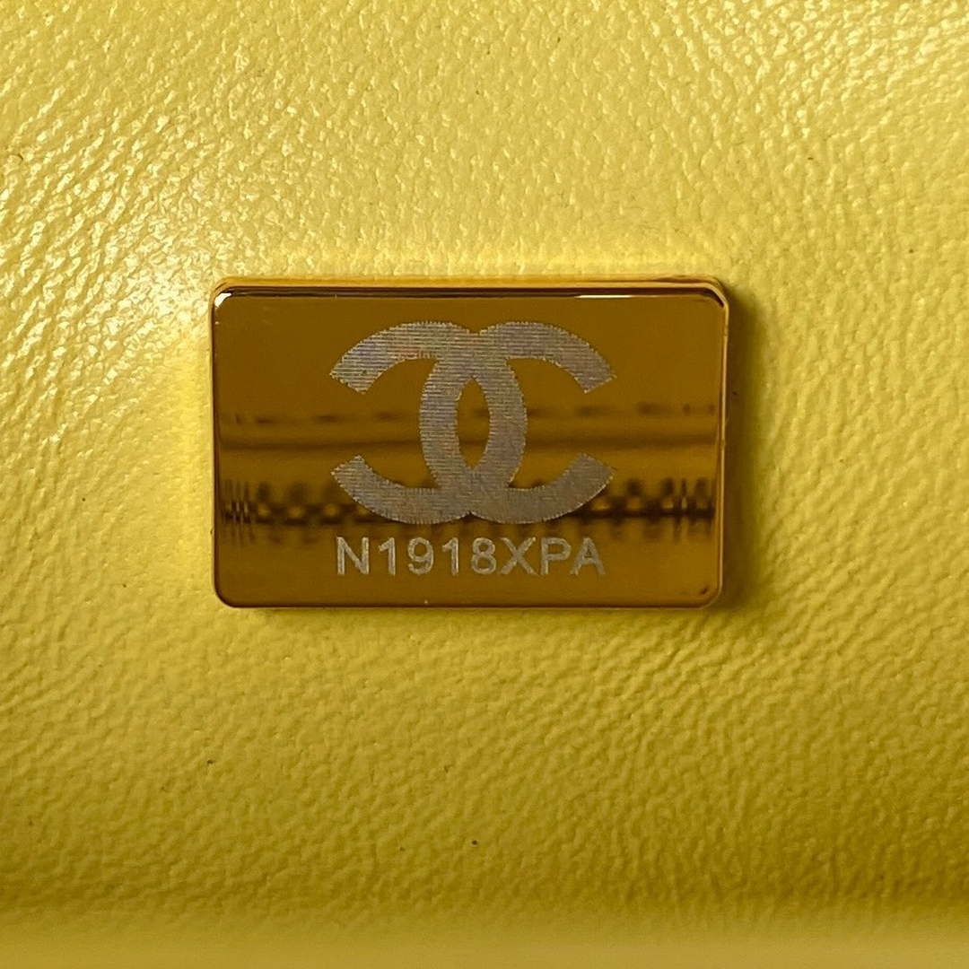 Chanel AS4041 Flap Classic Bag CF Camellia Lambskin Yellow Gold - Default Title - View 9