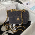 Chanel AS4051 Flap Bag Denim canvas Gold Metal Black - Default Title - View 1