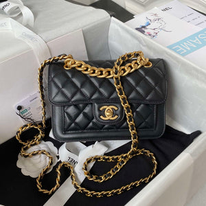 Chanel AS4051 Flap Bag Lambskin Gold Metal Black - Default Title - View 1