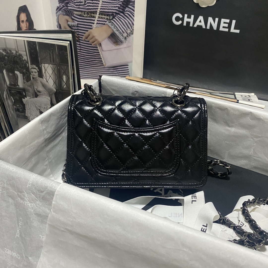 Chanel AS4051 Flap Bag Lambskin Black Metal with Black - Default Title - View 2