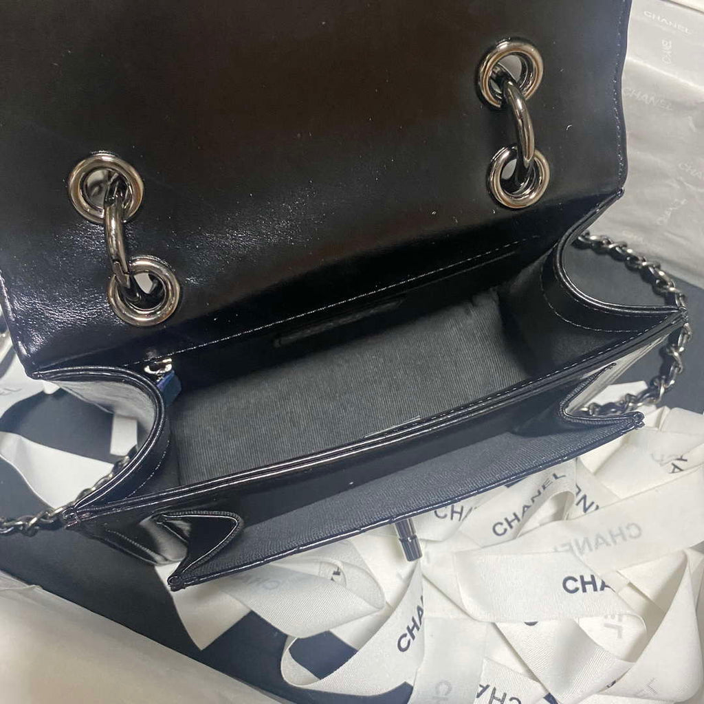 Chanel AS4051 Flap Bag Lambskin Black Metal with Black