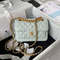 Chanel AS4051 Flap Bag Lambskin Gold Metal Light green - Default Title - View 1