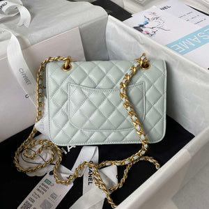 Chanel AS4051 Flap Bag Lambskin Gold Metal Light green - Default Title - View 2