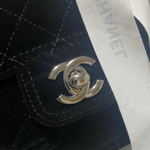 Chanel AS4051 Flap Bag Velvet Silver Metal Black - Default Title - View 4