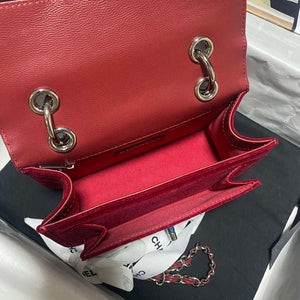 Chanel AS4051 Flap Bag Velvet Silver Metal Wine Red - Default Title - View 7