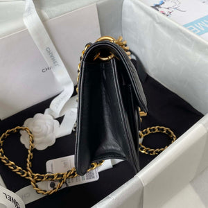 Chanel AS4051 Small Flap Classic Bag CF Lambskin Black Gold - Default Title - View 6