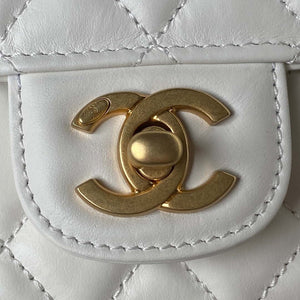 Chanel AS4051 Small Flap Classic Bag CF Lambskin White Gold - Default Title - View 3