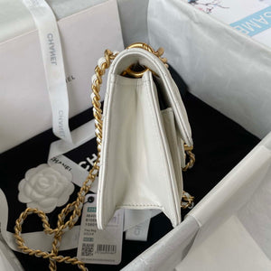 Chanel AS4051 Small Flap Classic Bag CF Lambskin White Gold - Default Title - View 5