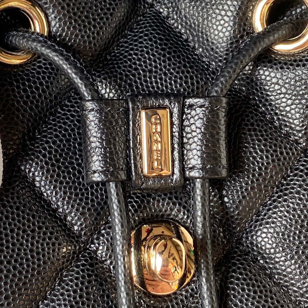 Chanel AS4058 Backpack Grained Shiny Calfskin & Gold-Tone Metal Black