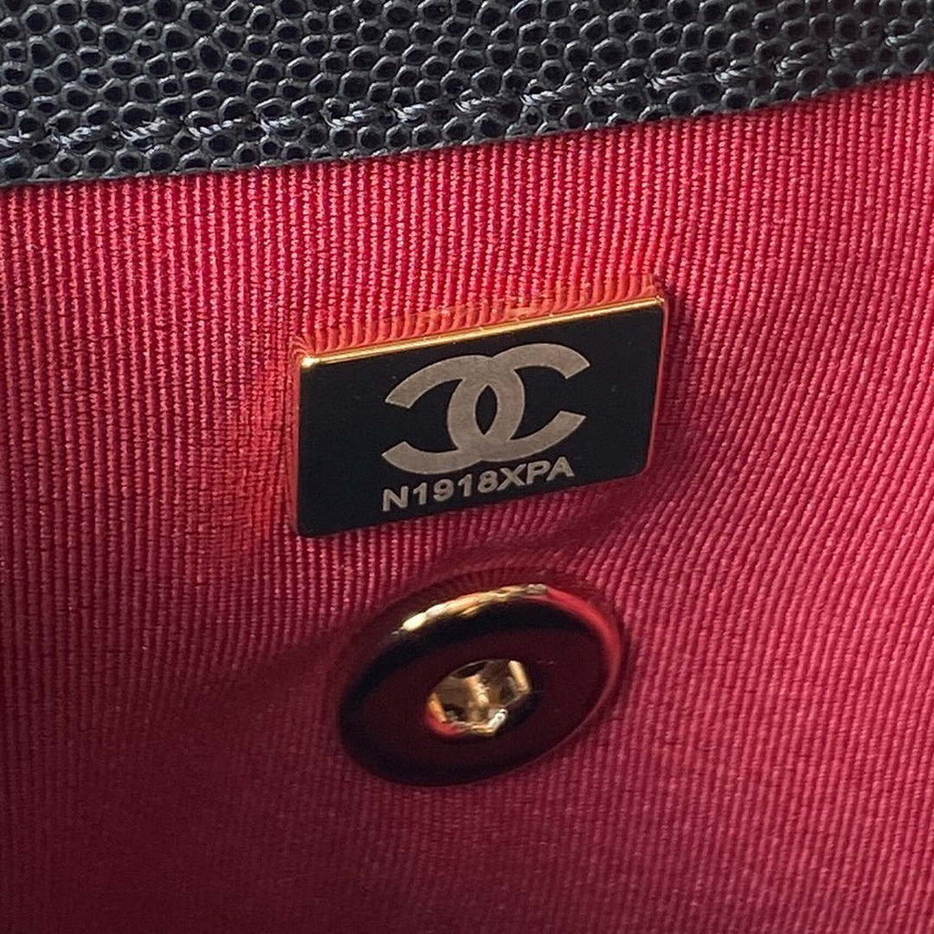 Chanel AS4058 Backpack Grained Shiny Calfskin & Gold-Tone Metal Black