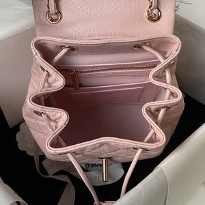 Chanel AS4058 Backpack Grained Shiny Calfskin & Gold-Tone Metal Pink - Default Title - View 7