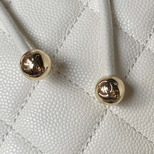 Chanel AS4058 Backpack Grained Shiny Calfskin & Gold-Tone Metal White - Default Title - View 5