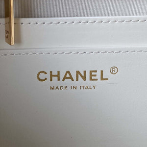 Chanel AS4058 Backpack Grained Shiny Calfskin & Gold-Tone Metal White - Default Title - View 8