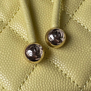 Chanel AS4058 Backpack Grained Shiny Calfskin & Gold-Tone Metal Yellow - Default Title - View 5