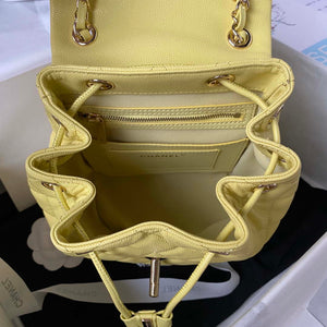 Chanel AS4058 Backpack Grained Shiny Calfskin & Gold-Tone Metal Yellow - Default Title - View 6