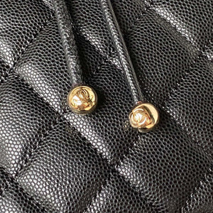 Chanel AS4059 Large Backpack Grained Shiny Calfskin & Gold-Tone Metal Black - Default Title - View 6