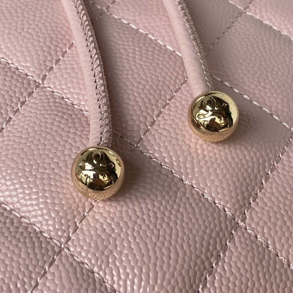 Chanel AS4059 Large Backpack Grained Shiny Calfskin & Gold-Tone Metal Pink