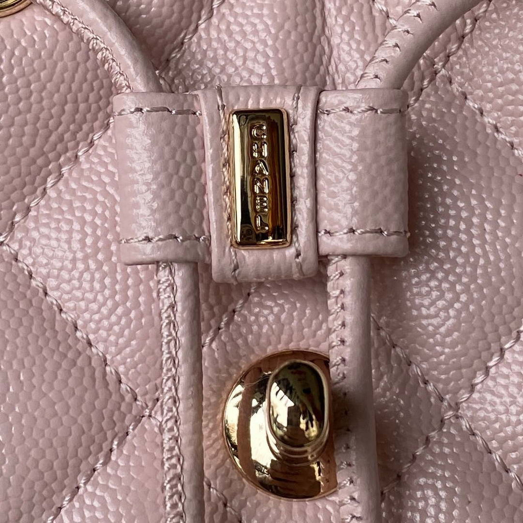 Chanel AS4059 Large Backpack Grained Shiny Calfskin & Gold-Tone Metal Pink