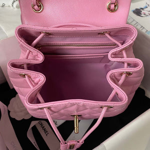 Chanel AS4059 Large Backpack Grained Shiny Calfskin & Gold-Tone Metal Rose Red - Default Title - View 7