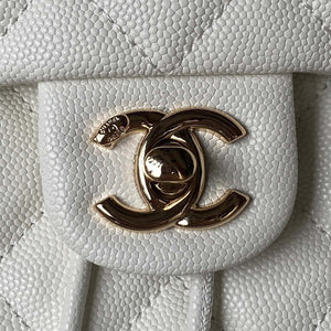 Chanel AS4059 Large Backpack Grained Shiny Calfskin & Gold-Tone Metal White - Default Title - View 3
