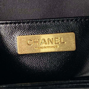 Chanel AS4109 Mini Flap bag With top handle Shiny Lambskin & Gold-Tone Metal Black - Default Title - View 9