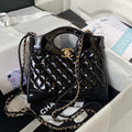 Chanel AS4133 mini Bi-color Chain patent leather Bag Black - Default Title - View 1