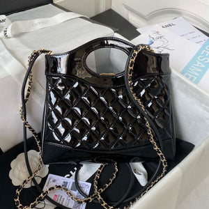 Chanel AS4133 mini Bi-color Chain patent leather Bag Black - Default Title - View 2