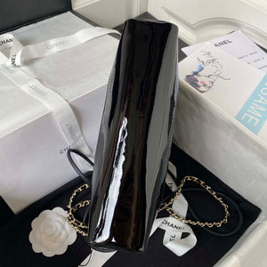 Chanel AS4133 mini Bi-color Chain patent leather Bag Black - Default Title - View 5