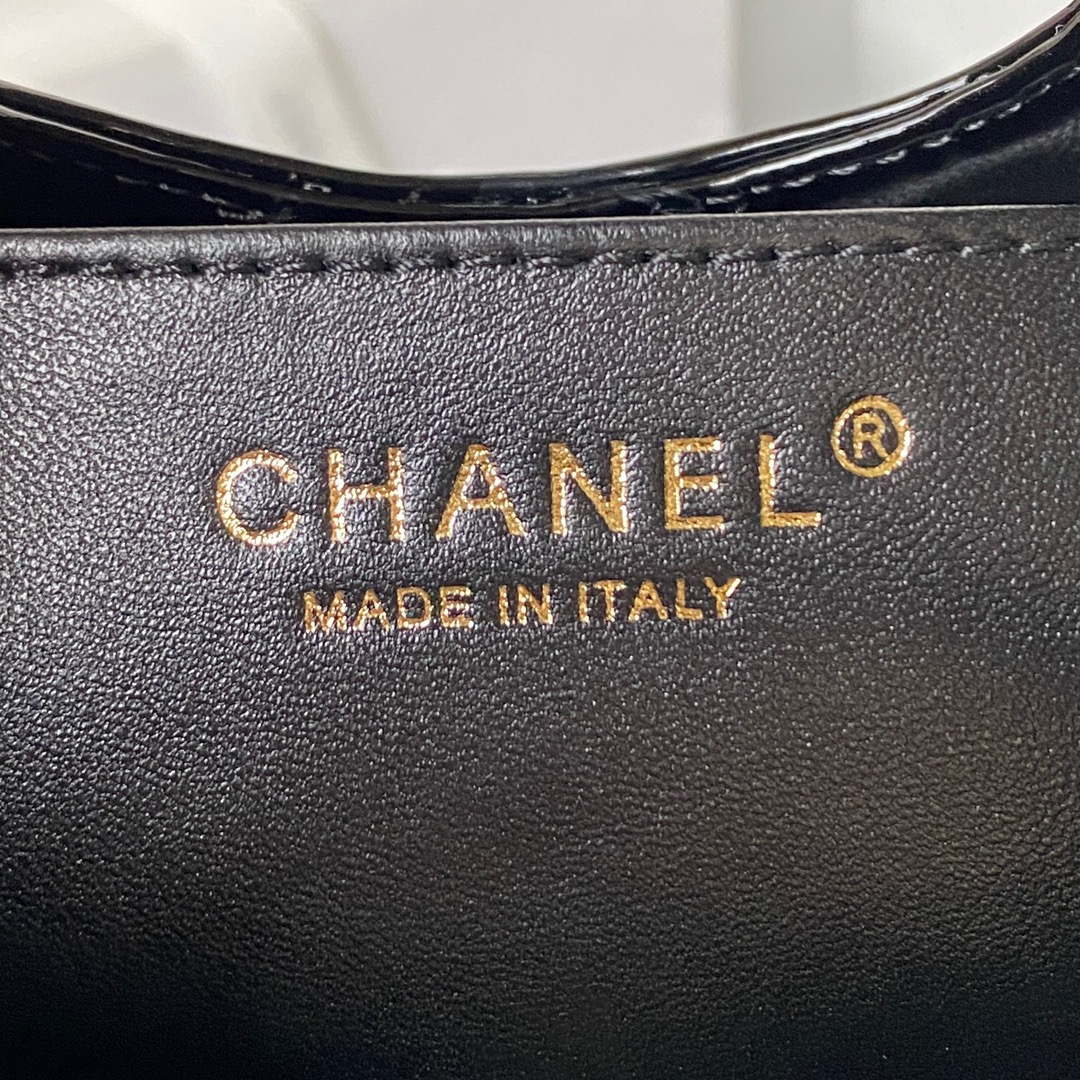 Chanel AS4133 mini Bi-color Chain patent leather Bag Green - Default Title - View 7