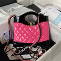 Chanel AS4133 mini Bi-color Chain patent leather Bag Rose Red - Default Title - View 1