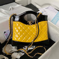 Chanel AS4133 mini Bi-color Chain patent leather Bag Yellow - Default Title - View 1