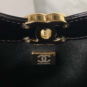 Chanel AS4133 mini Bi-color Chain patent leather Bag Yellow - Default Title - View 8