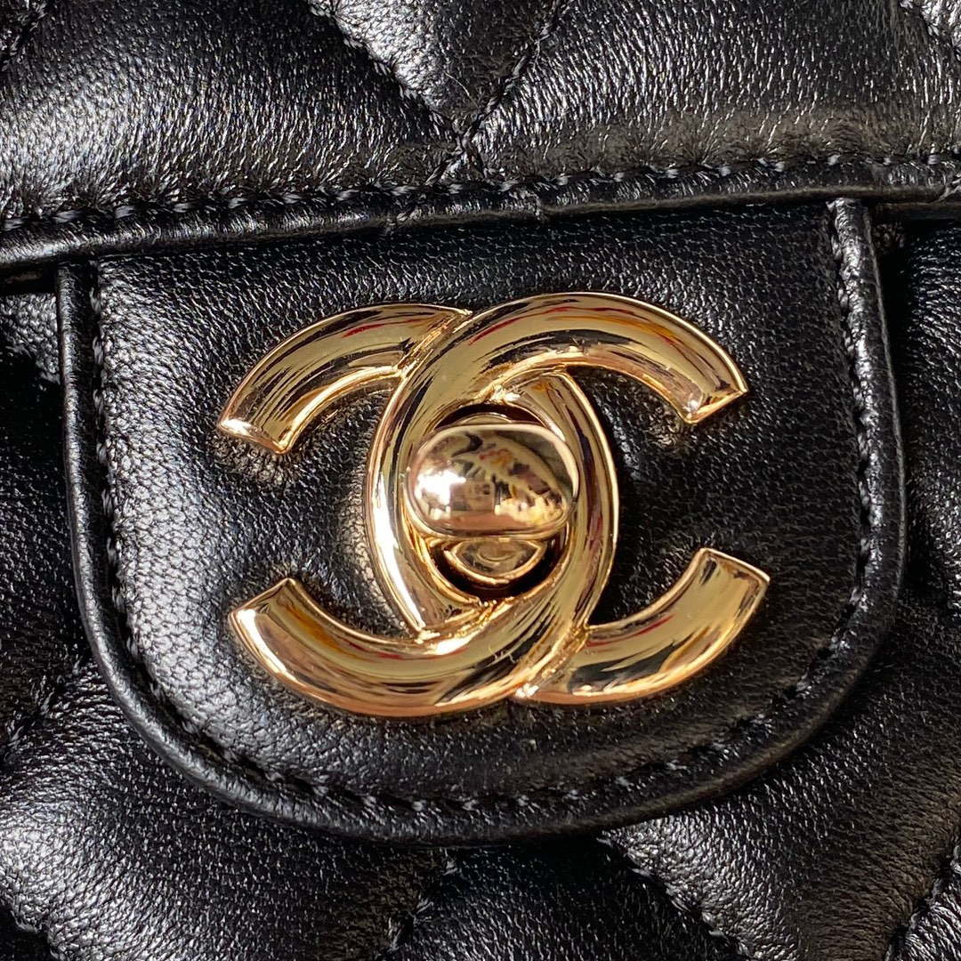 Chanel AS4140 Camellia Embossed With top Handle Bag Black - Default Title - View 3