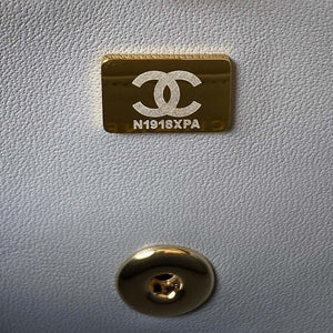 Chanel AS4140 Camellia Embossed With top Handle Bag Gray - Default Title - View 9