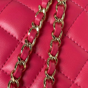Chanel AS4140 Camellia Embossed With top Handle Bag Rose red - Default Title - View 6