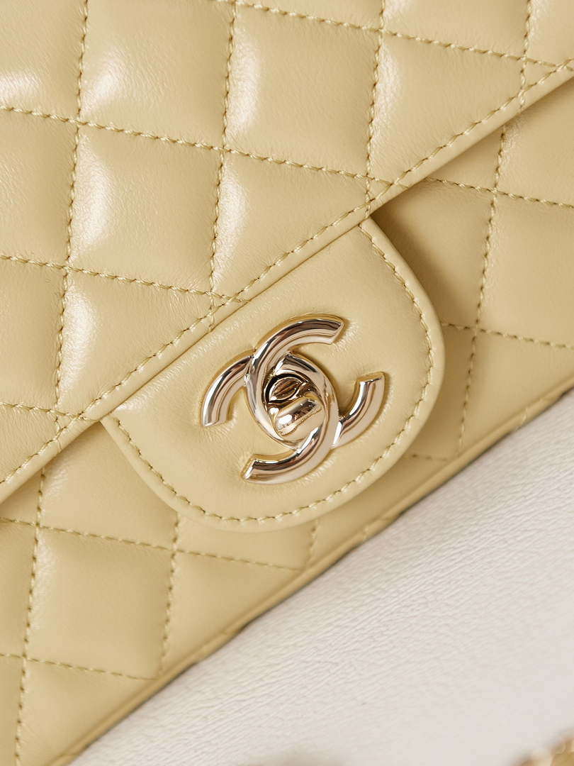 Chanel AS4141 Camellia Embossed Flap With top Handle Bag Beige