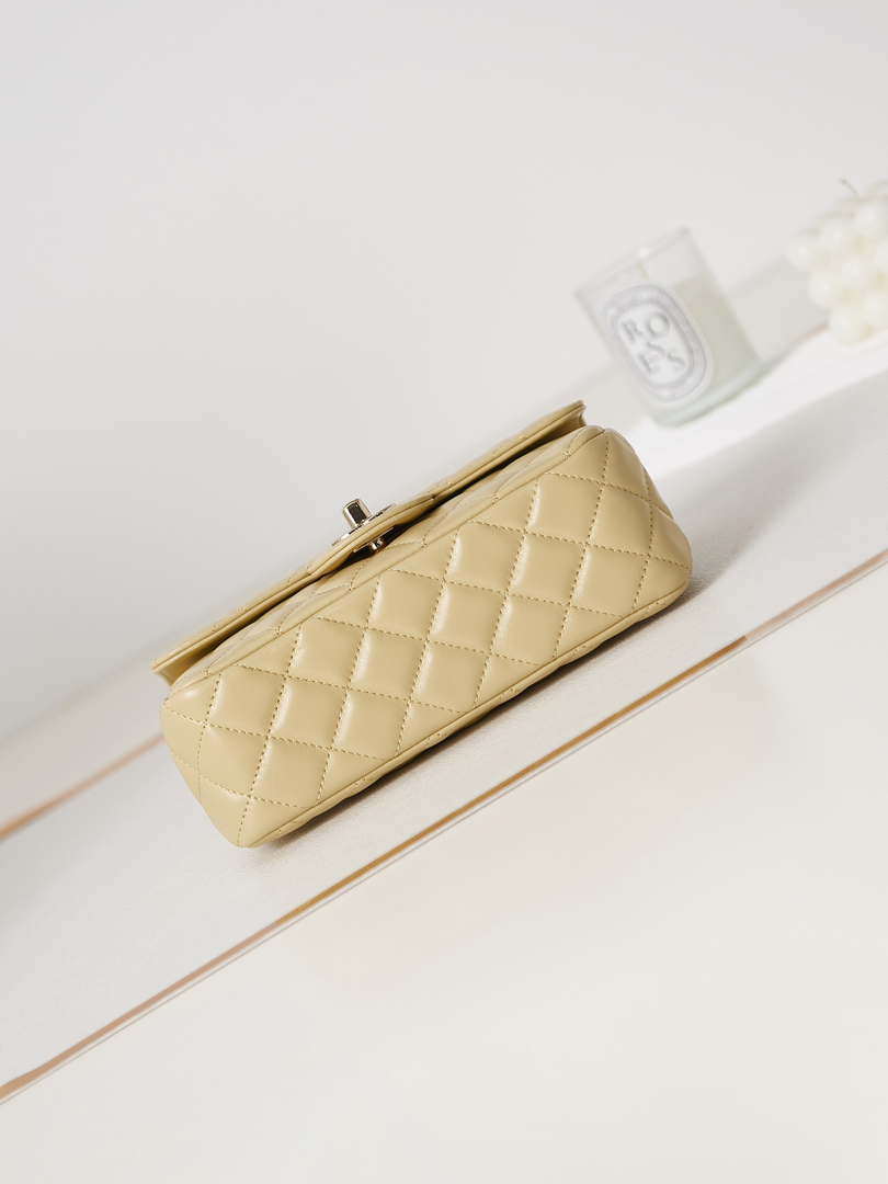 Chanel AS4141 Camellia Embossed Flap With top Handle Bag Beige - Default Title - View 5
