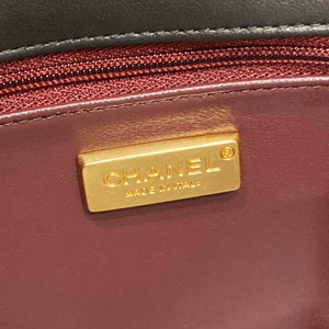 Chanel AS4151 Small Flap Bag With Top Handle Lambskin & Wenge Wood Black - Default Title - View 9